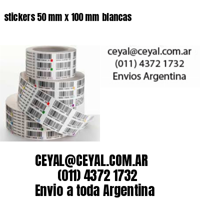 stickers 50 mm x 100 mm	blancas