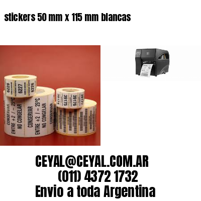 stickers 50 mm x 115 mm	blancas