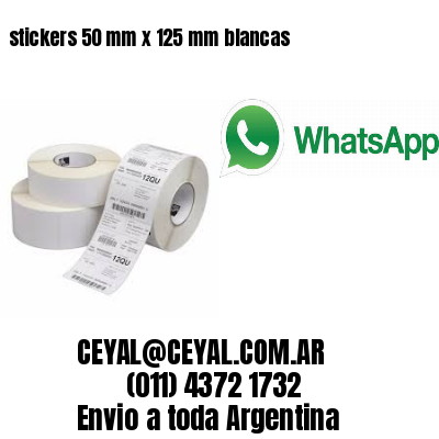 stickers 50 mm x 125 mm	blancas