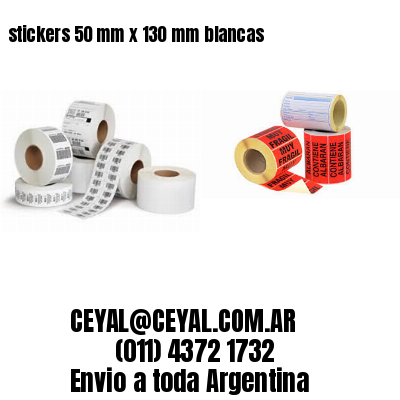 stickers 50 mm x 130 mm	blancas