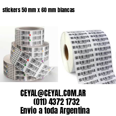 stickers 50 mm x 60 mm	blancas