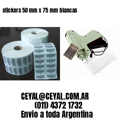 stickers 50 mm x 75 mm	blancas
