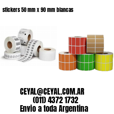 stickers 50 mm x 90 mm	blancas