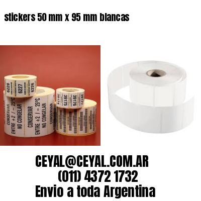 stickers 50 mm x 95 mm	blancas
