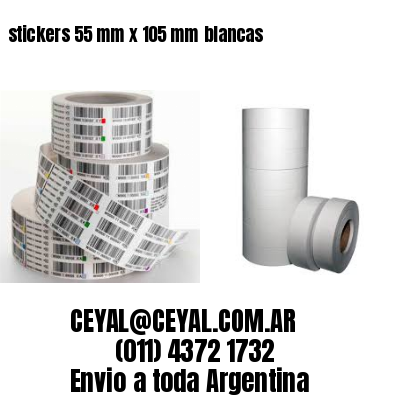 stickers 55 mm x 105 mm	blancas