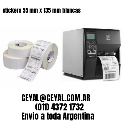 stickers 55 mm x 135 mm	blancas