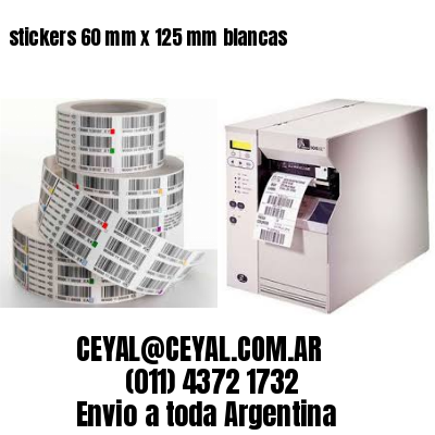stickers 60 mm x 125 mm	blancas