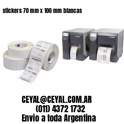 stickers 70 mm x 100 mm	blancas