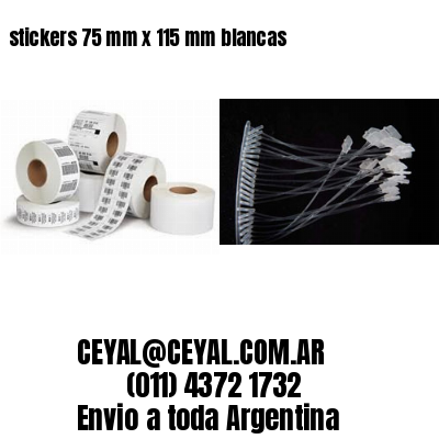 stickers 75 mm x 115 mm	blancas