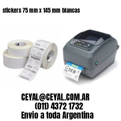 stickers 75 mm x 145 mm	blancas