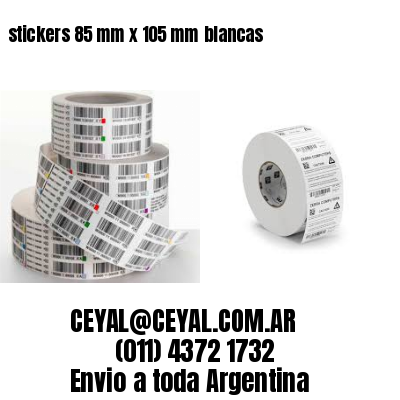stickers 85 mm x 105 mm	blancas