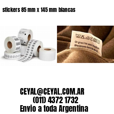 stickers 85 mm x 145 mm	blancas