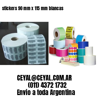 stickers 90 mm x 115 mm	blancas