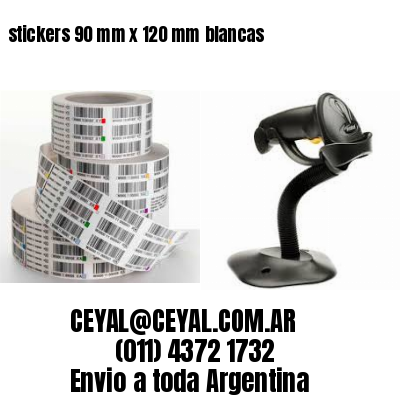 stickers 90 mm x 120 mm	blancas