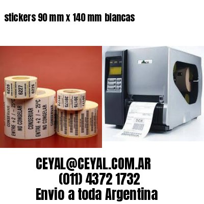 stickers 90 mm x 140 mm	blancas