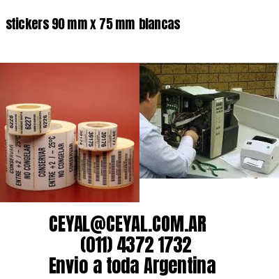 stickers 90 mm x 75 mm	blancas
