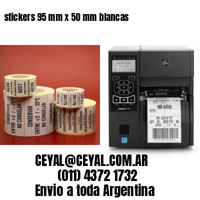 stickers 95 mm x 50 mm	blancas