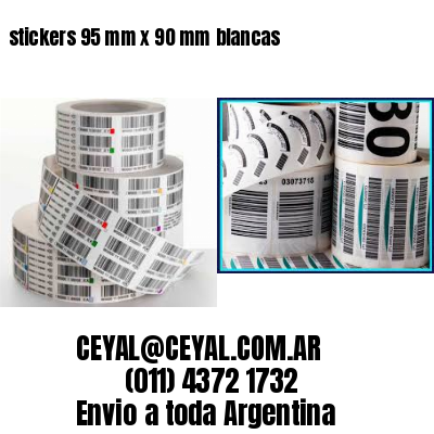stickers 95 mm x 90 mm	blancas