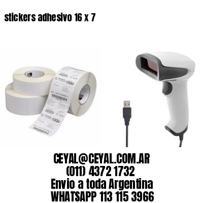 stickers adhesivo 16 x 7