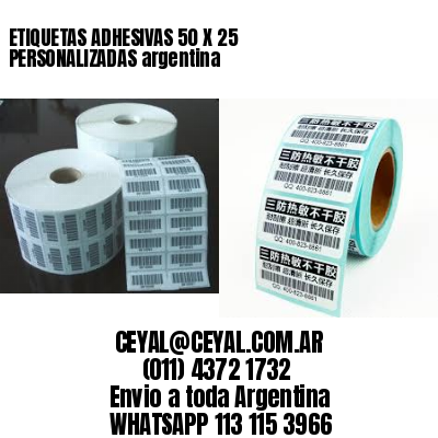 ETIQUETAS ADHESIVAS 50 X 25 PERSONALIZADAS argentina