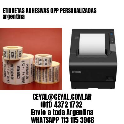 ETIQUETAS ADHESIVAS OPP PERSONALIZADAS argentina