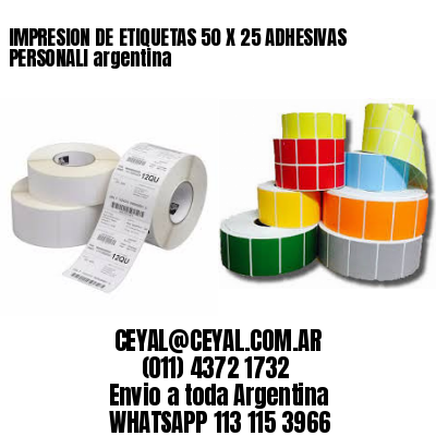 IMPRESION DE ETIQUETAS 50 X 25 ADHESIVAS PERSONALI argentina
