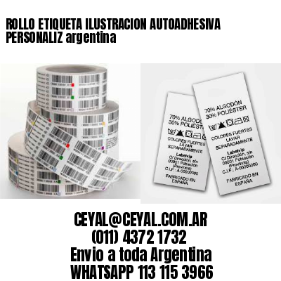 ROLLO ETIQUETA ILUSTRACION AUTOADHESIVA PERSONALIZ argentina