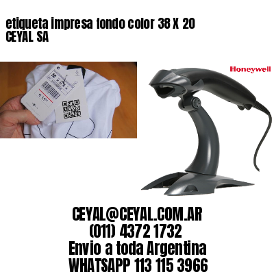 etiqueta impresa fondo color 38 X 20 CEYAL SA