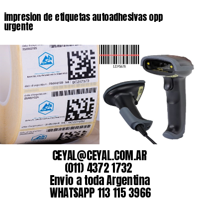 impresion de etiquetas autoadhesivas opp urgente