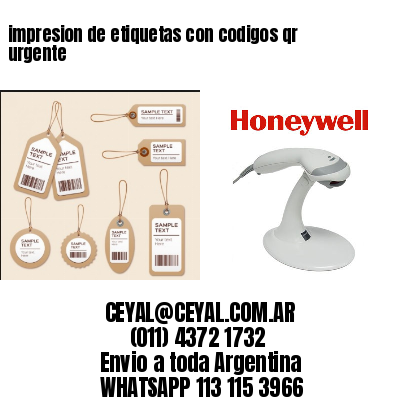 impresion de etiquetas con codigos qr urgente