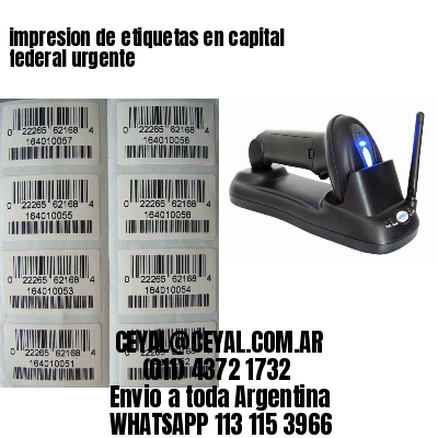 impresion de etiquetas en capital federal urgente