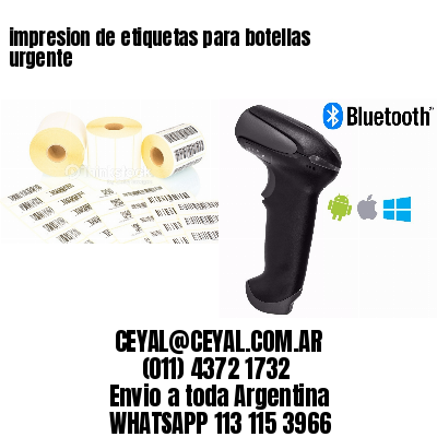 impresion de etiquetas para botellas urgente