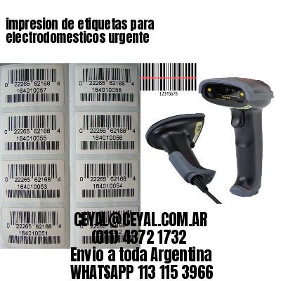 impresion de etiquetas para electrodomesticos urgente