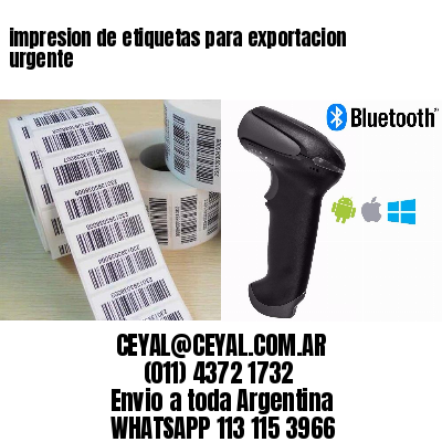 impresion de etiquetas para exportacion urgente