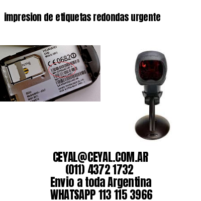 impresion de etiquetas redondas urgente