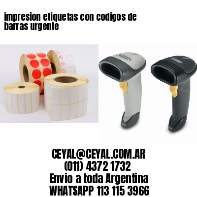 impresion etiquetas con codigos de barras urgente