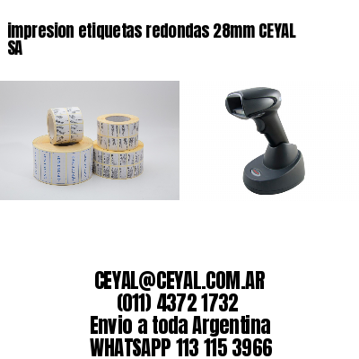 impresion etiquetas redondas 28mm CEYAL SA