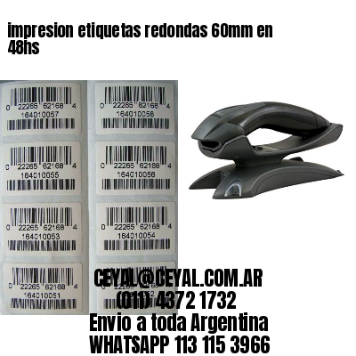 impresion etiquetas redondas 60mm en 48hs