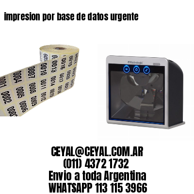 impresion por base de datos urgente