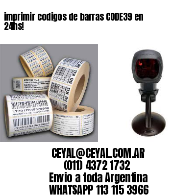 imprimir codigos de barras CODE39 en 24hs!