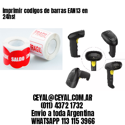 imprimir codigos de barras EAN13 en 24hs!