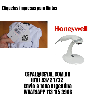 Etiquetas impresas para Cintos
