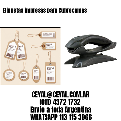 Etiquetas impresas para Cubrecamas