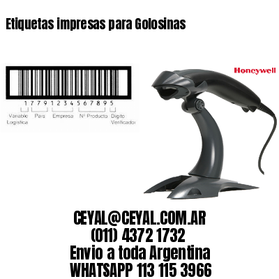 Etiquetas impresas para Golosinas