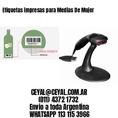 Etiquetas impresas para Medias De Mujer