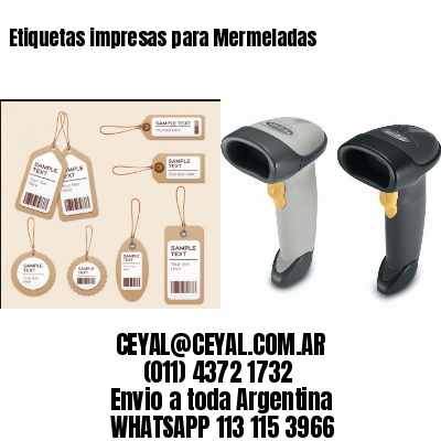 Etiquetas impresas para Mermeladas