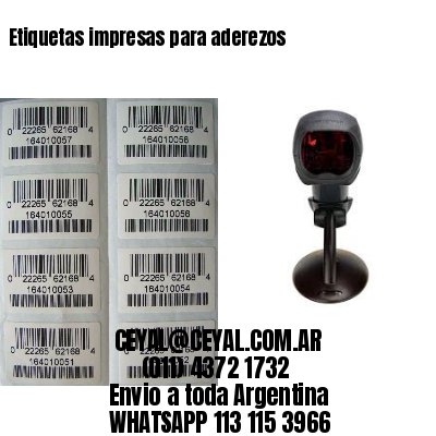 Etiquetas impresas para aderezos