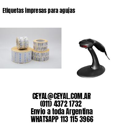 Etiquetas impresas para agujas