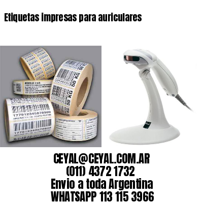 Etiquetas impresas para auriculares