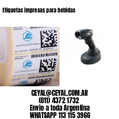 Etiquetas impresas para bebidas